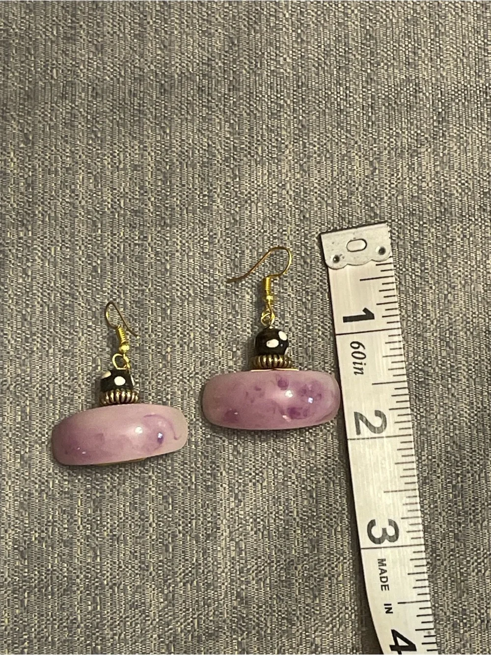 Handcrafted Lavender Dangle Earrings